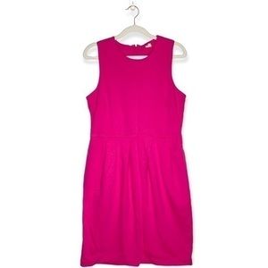 J. Crew 100% cotton hot pink sleeveless a-line dress